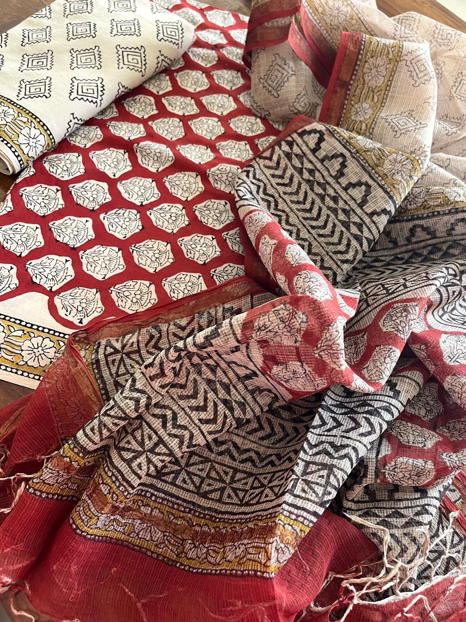 Pure cotton 3 piece Suits with kota Doria Dupatta