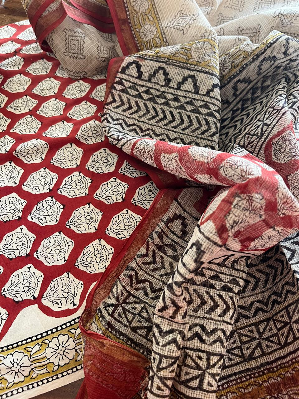 Pure cotton 3 piece Suits with kota Doria Dupatta