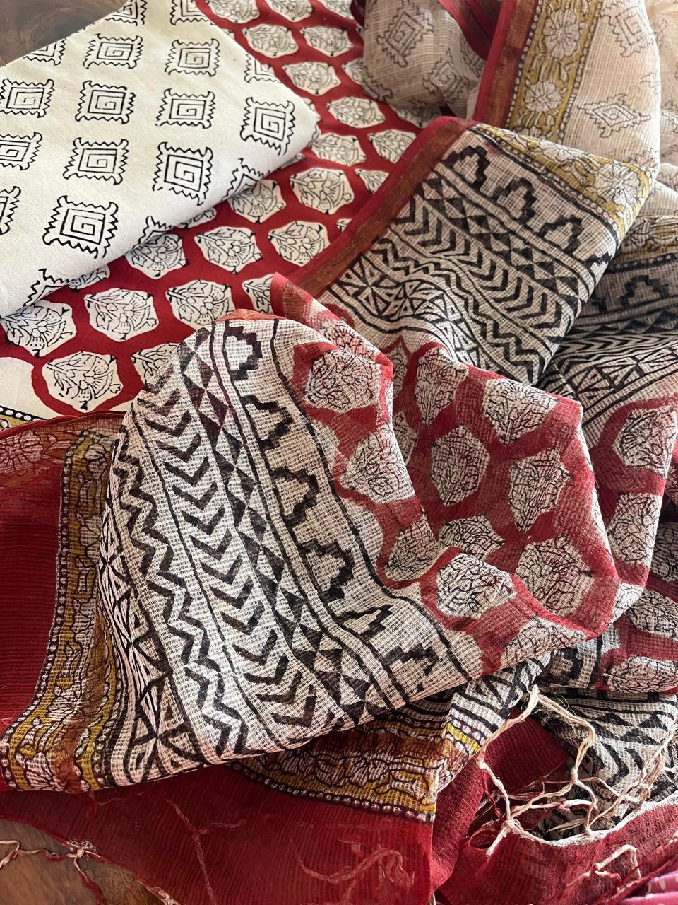 Pure cotton 3 piece Suits with kota Doria Dupatta