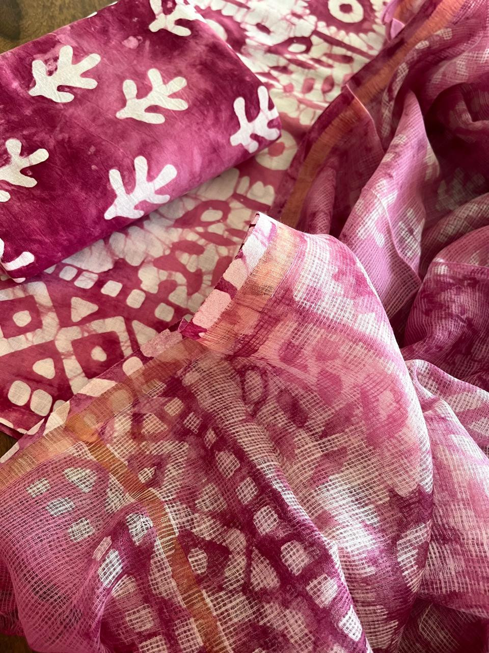 Pure cotton 3 piece Suits with kota Doria Dupatta