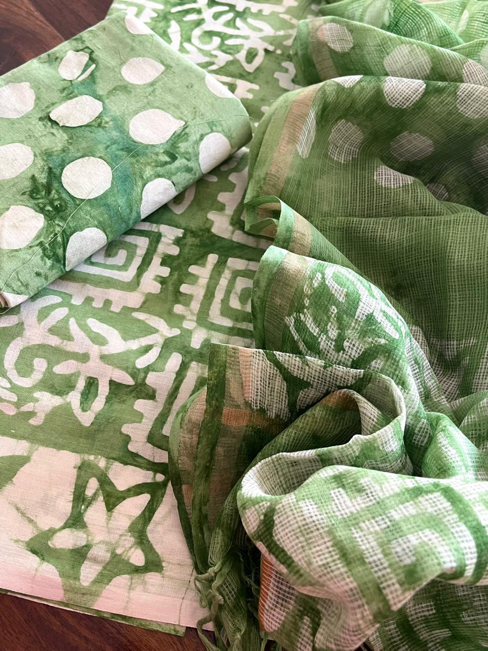 Pure cotton 3 piece Suits with Kota Doria Dupatta