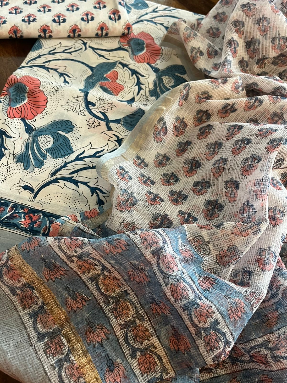 Pure cotton 3 piece Suits with kota Doria Dupatta