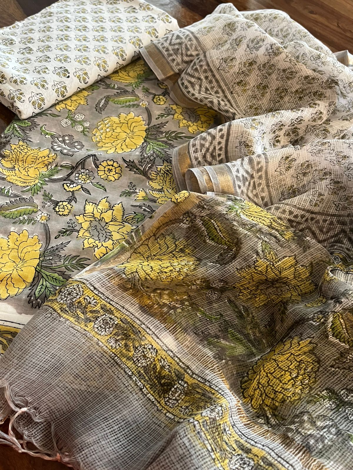 Pure cotton 3 piece Suits with kota Doria Dupatta