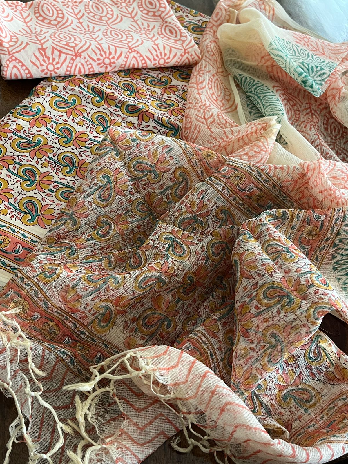 Pure cotton 3 piece Suits with kota Doria Dupatta