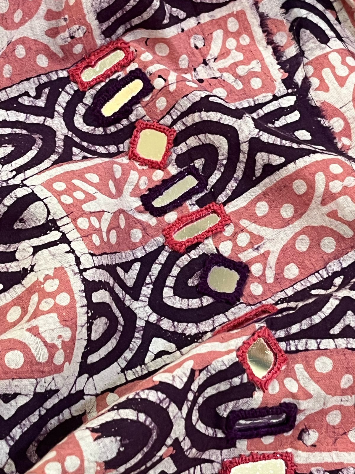 Pure Cotton Handblock Printed Kurta with Real Mirror work