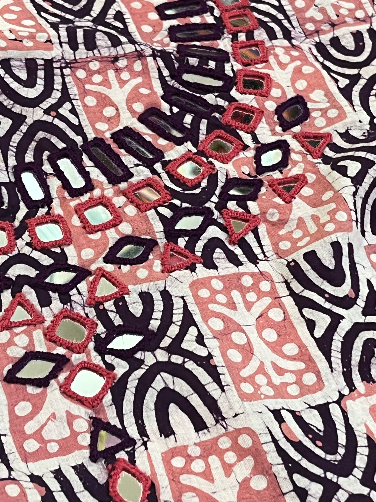 Pure Cotton Handblock Printed Kurta with Real Mirror work