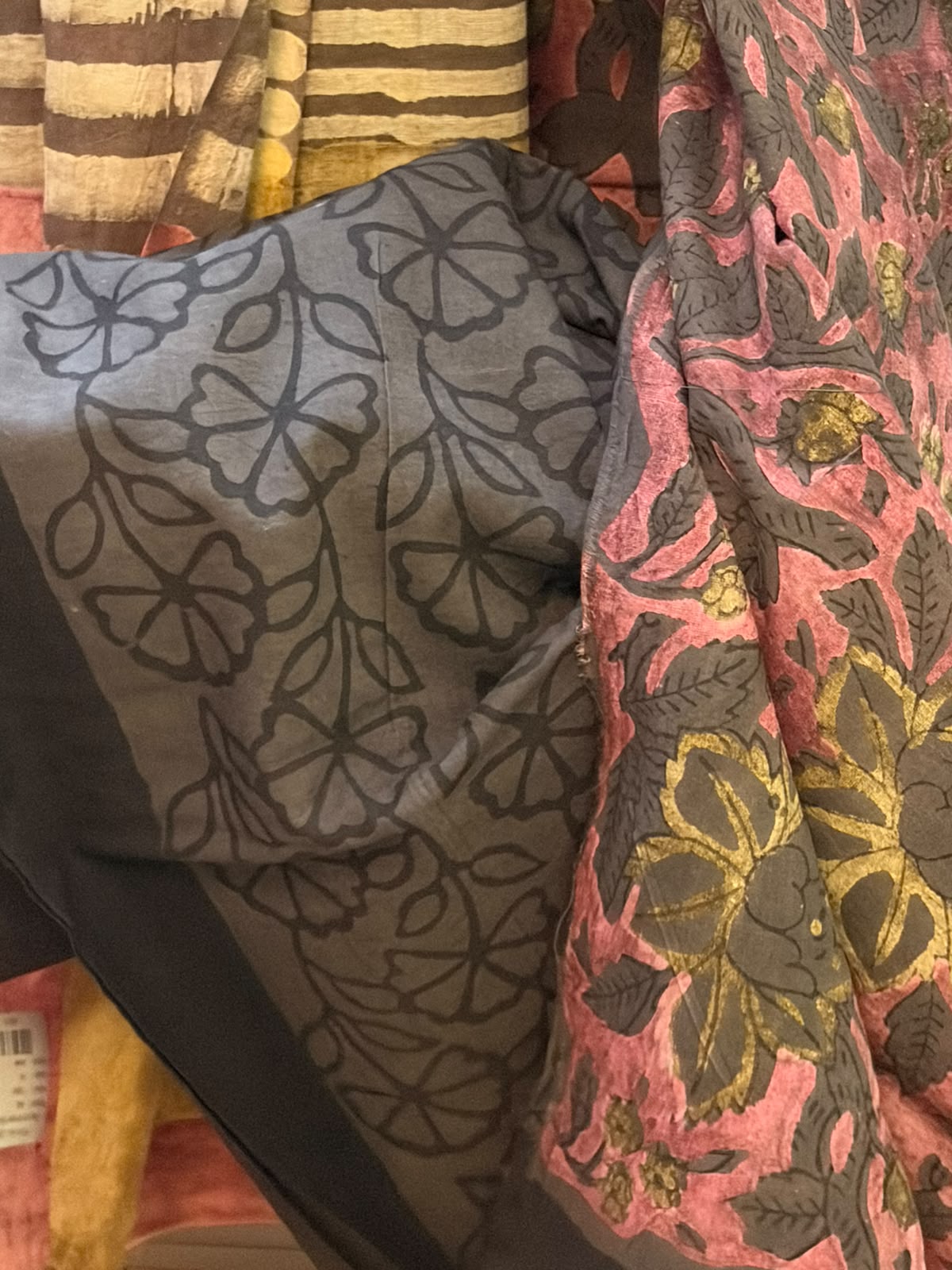 100 Pure Cotton Handblock Printed 3-Piece Suit  Naturally Dyed with Pomegranate Peel