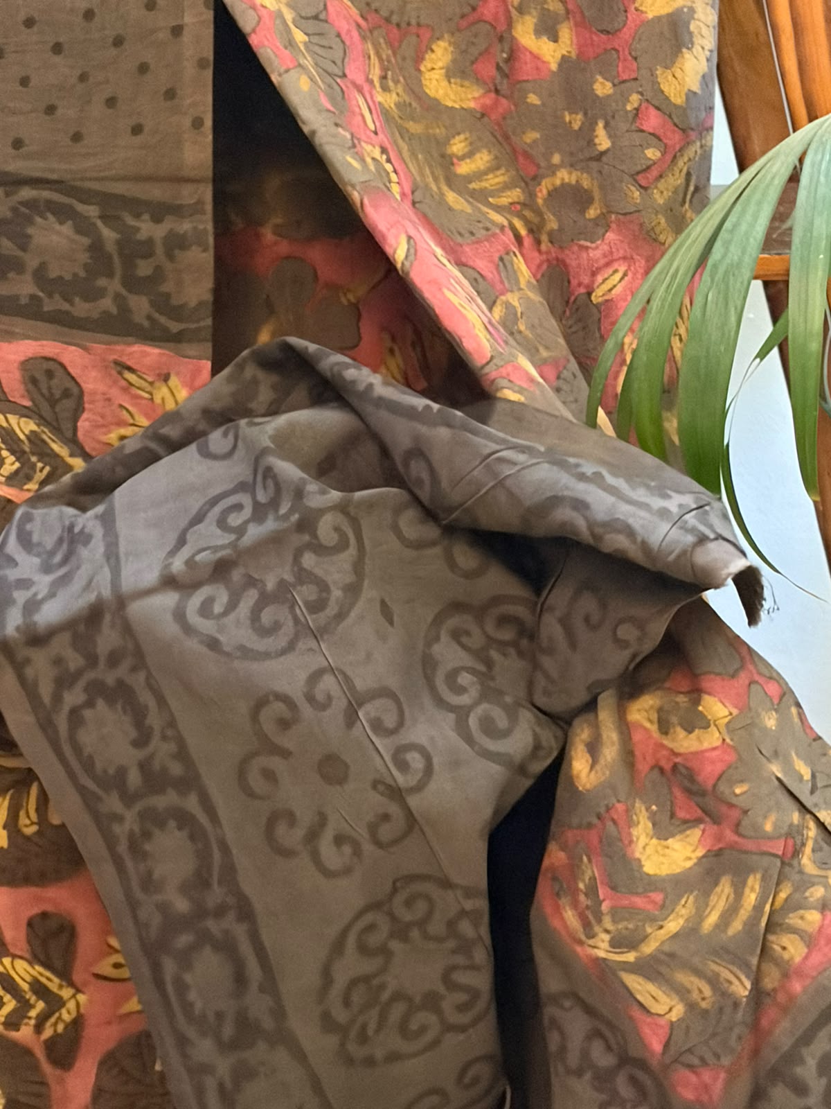 100 Pure Cotton Handblock Printed 3-Piece Suit  Naturally Dyed with Pomegranate Peel