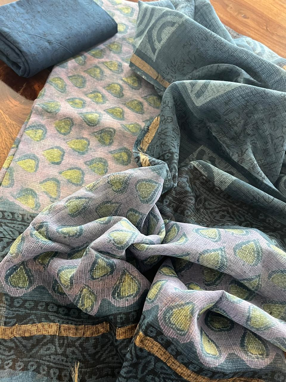 Pure Kota Cotton Handblock printed Suits