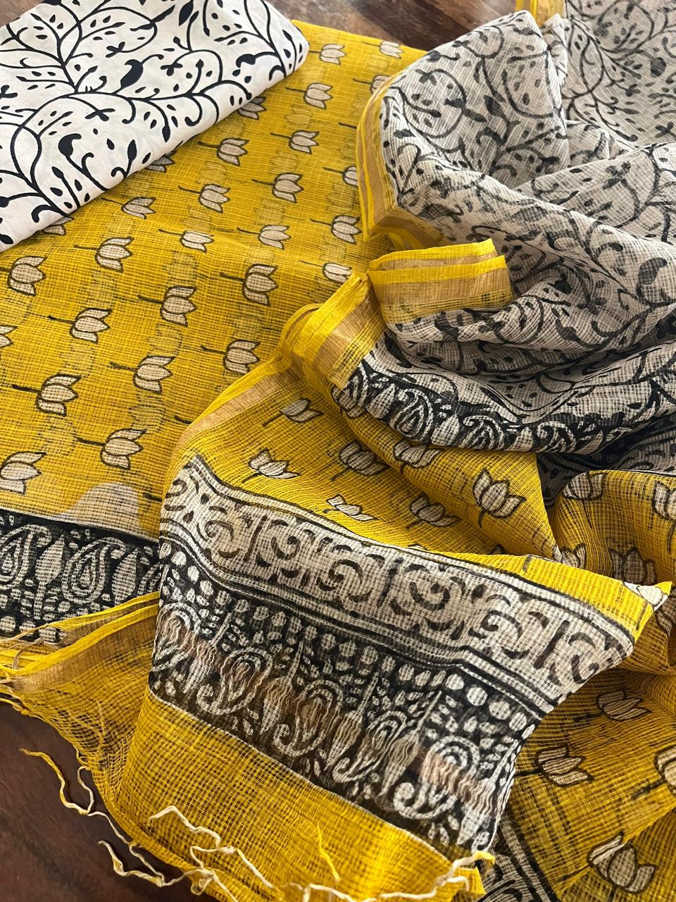 Pure Kota Cotton Handblock printed Suits