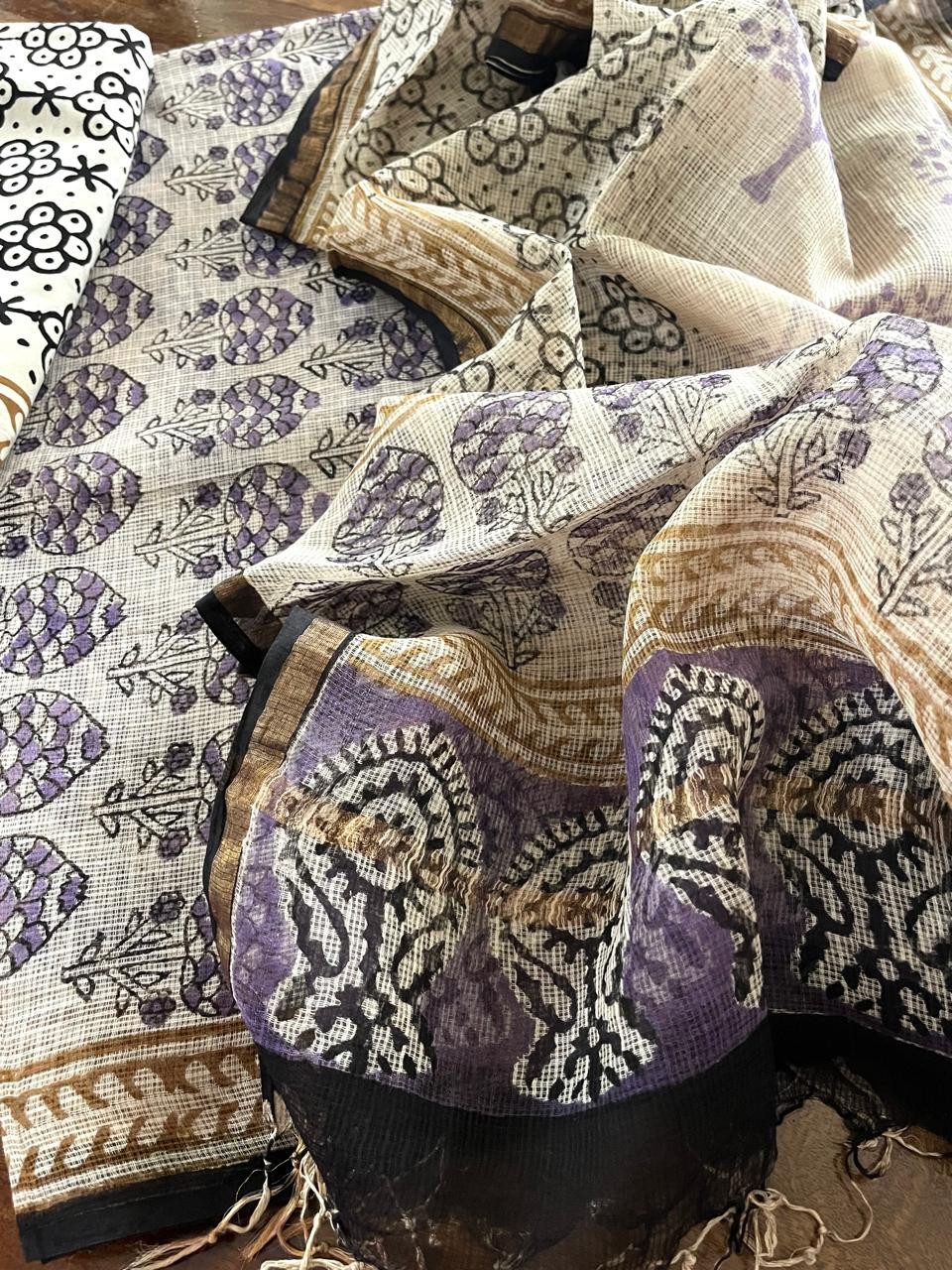 Pure Kota Cotton Handblock printed Suits