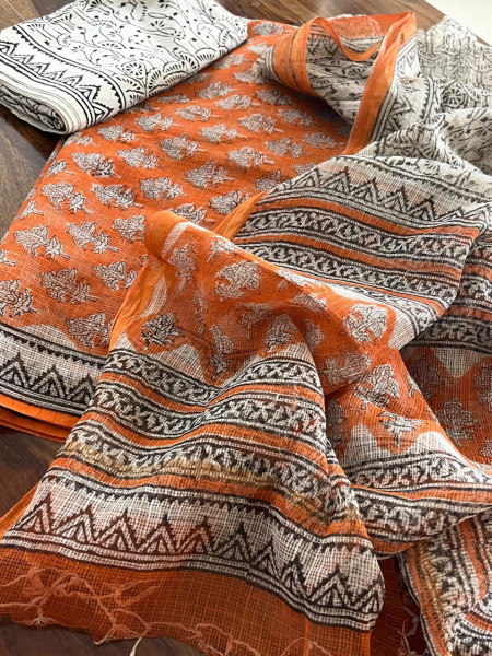 Pure Kota Cotton Handblock printed Suits