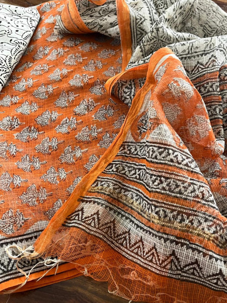 Pure Kota Cotton Handblock printed Suits