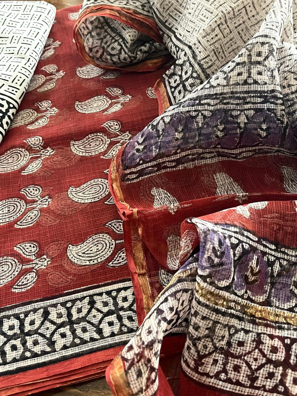 Pure Kota Cotton Handblock printed Suits