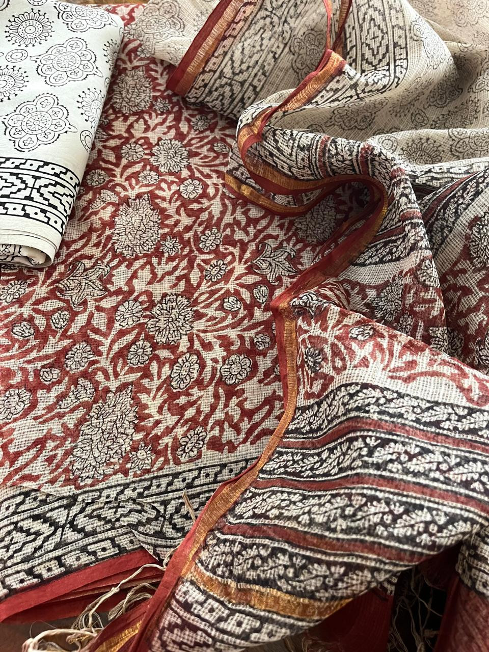 Pure Kota Cotton Handblock printed Suits