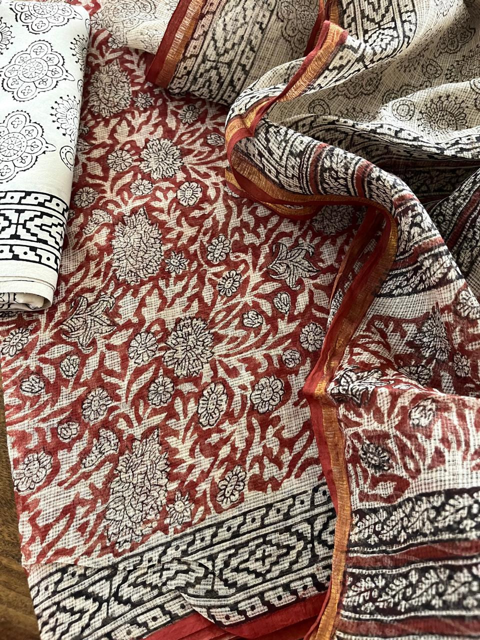 Pure Kota Cotton Handblock printed Suits