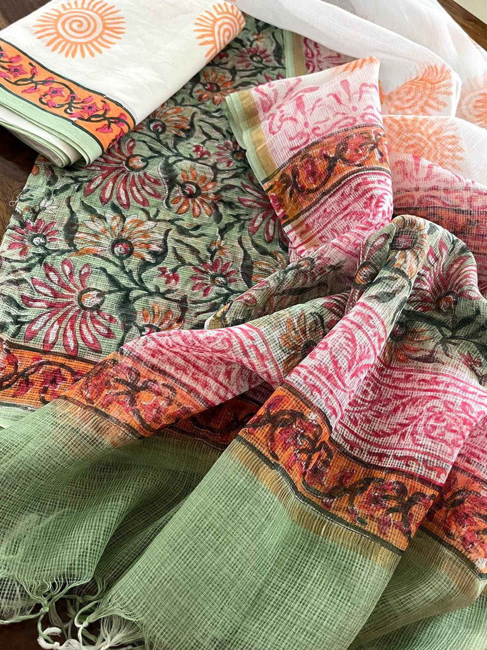 Pure Kota Cotton Handblock printed Suits