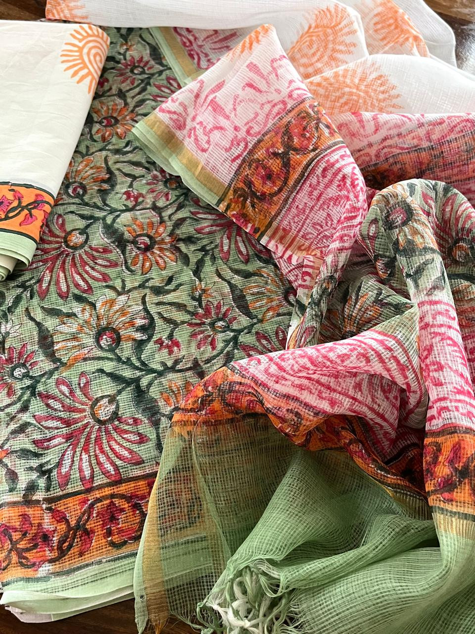 Pure Kota Cotton Handblock printed Suits