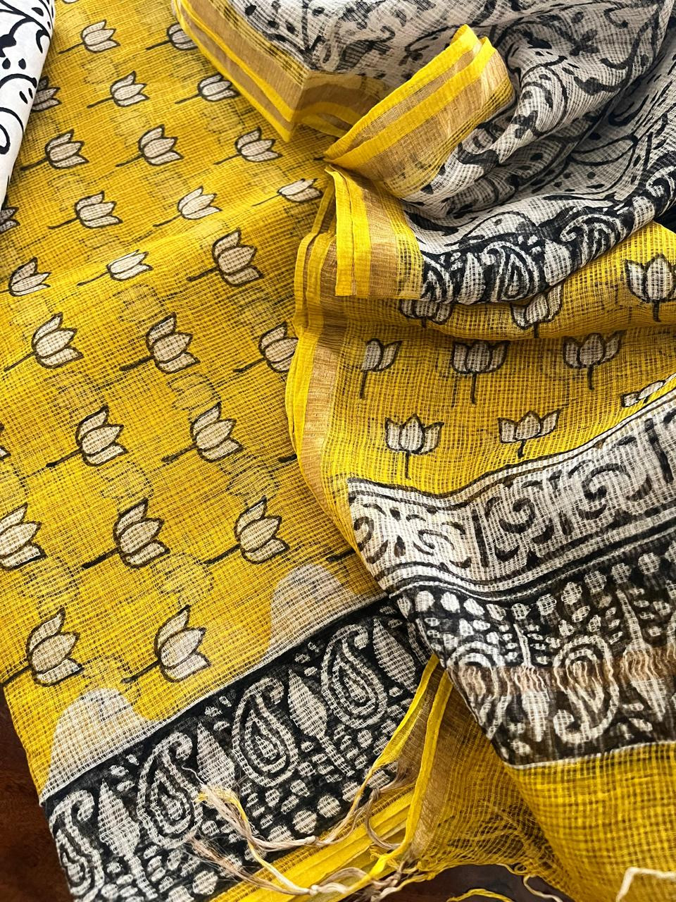 Pure Kota Cotton Handblock printed Suits