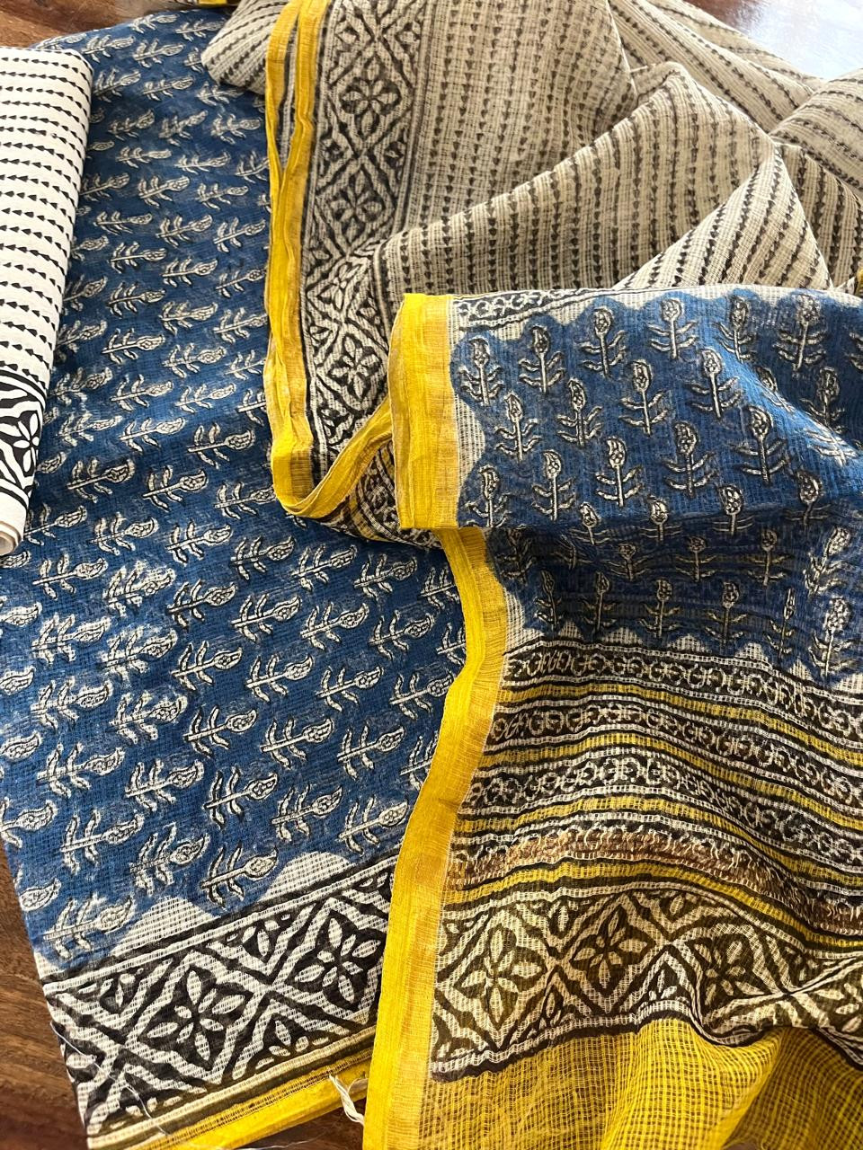 Pure Kota Cotton Handblock printed Suits