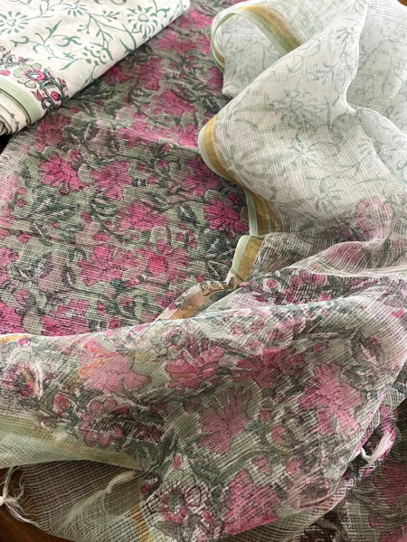 Pure Kota Cotton Handblock printed Suits