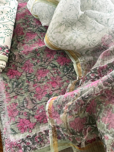 Pure Kota Cotton Handblock printed Suits