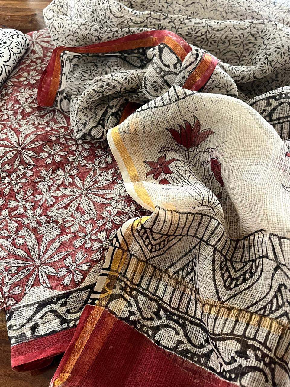 Pure Kota Cotton Handblock printed Suits
