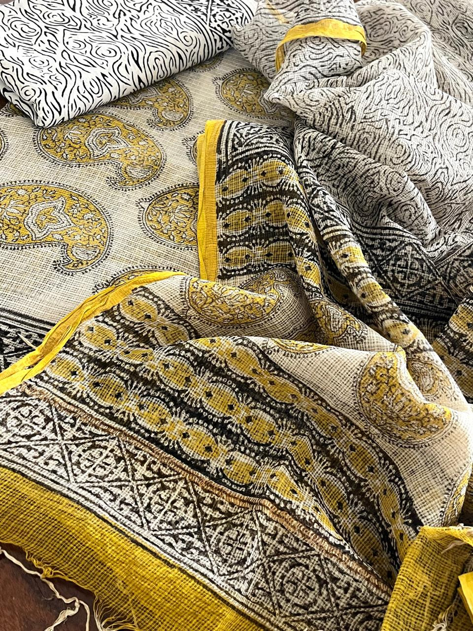 Pure Kota Cotton Handblock printed Suits