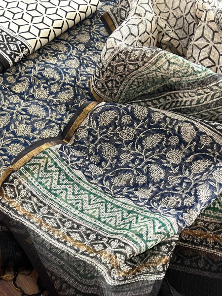 Pure Kota Cotton Handblock printed Suits