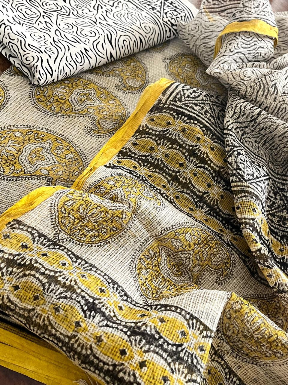 Pure Kota Cotton Handblock printed Suits