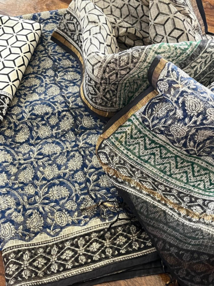 Image of Pure Kota Cotton Handblock printed Suits