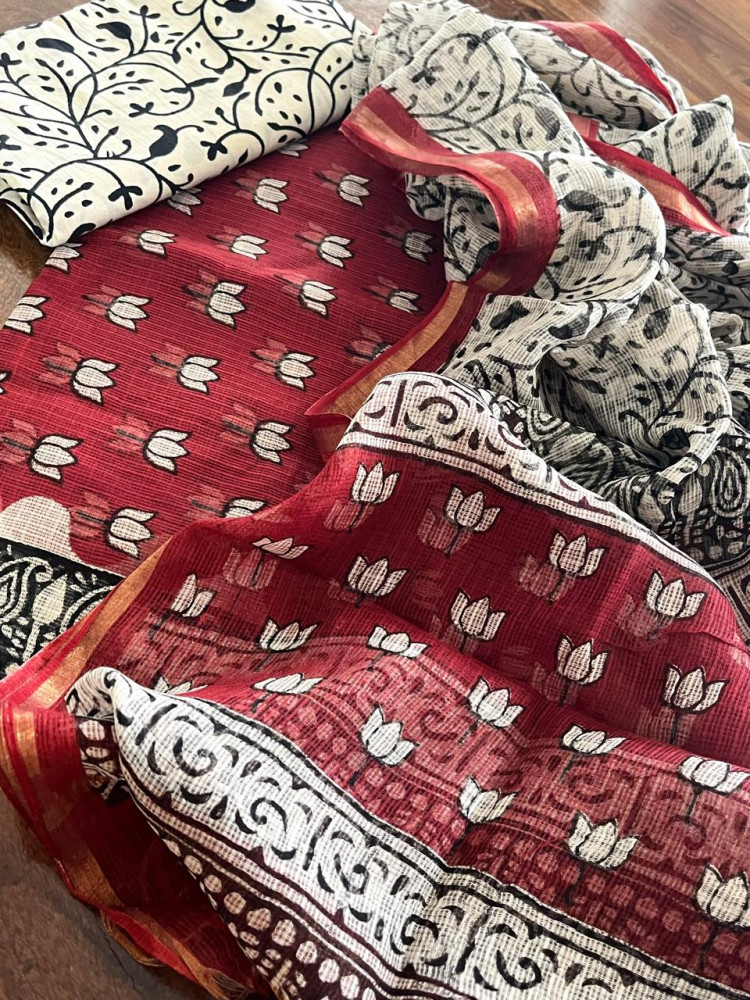 Image of Pure Kota Cotton Handblock printed Suits