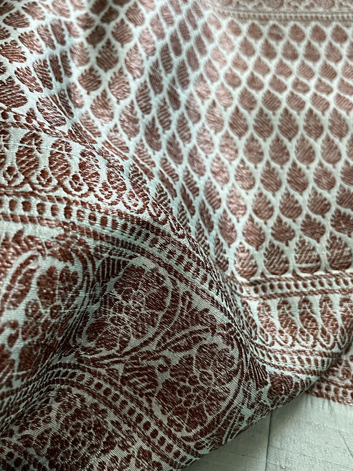 Pure Raw Silk Handloom Saree With Antique Zari - Frosted Blue