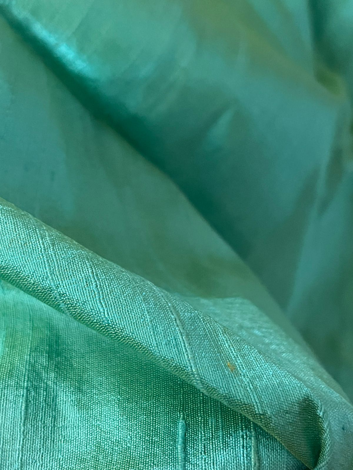 Raw Silk Blouse Fabric - Sea Green