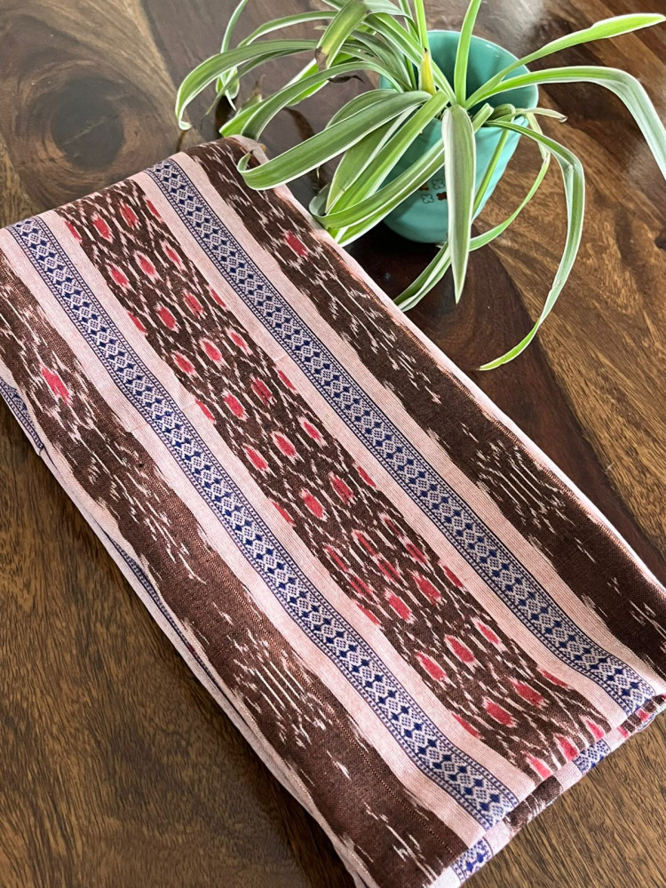 Image of Pure cotton Handwoven Sambhalpuri Kurta - Brown