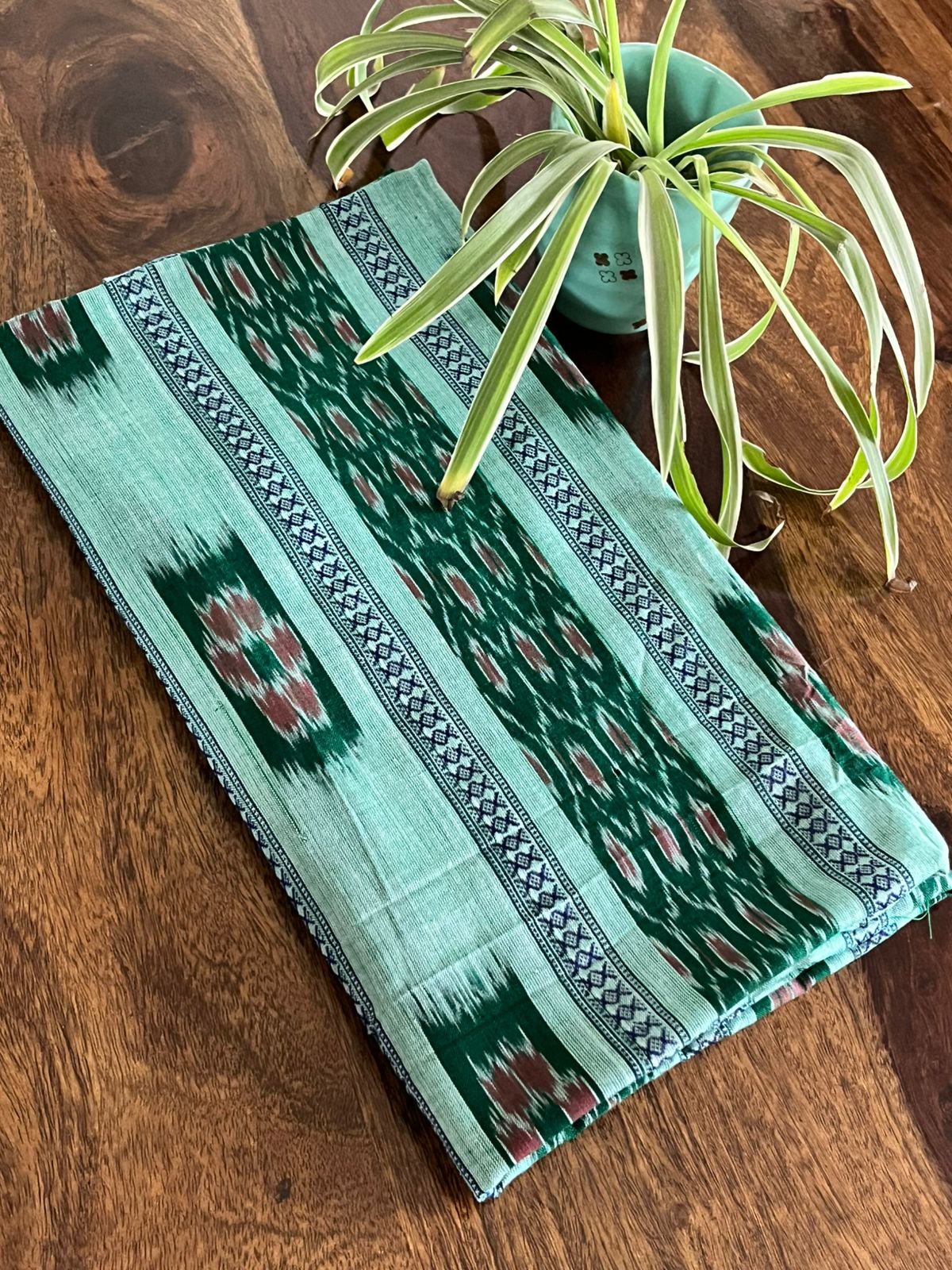 Pure cotton Handwoven Sambhalpuri Kurta - Sea Green