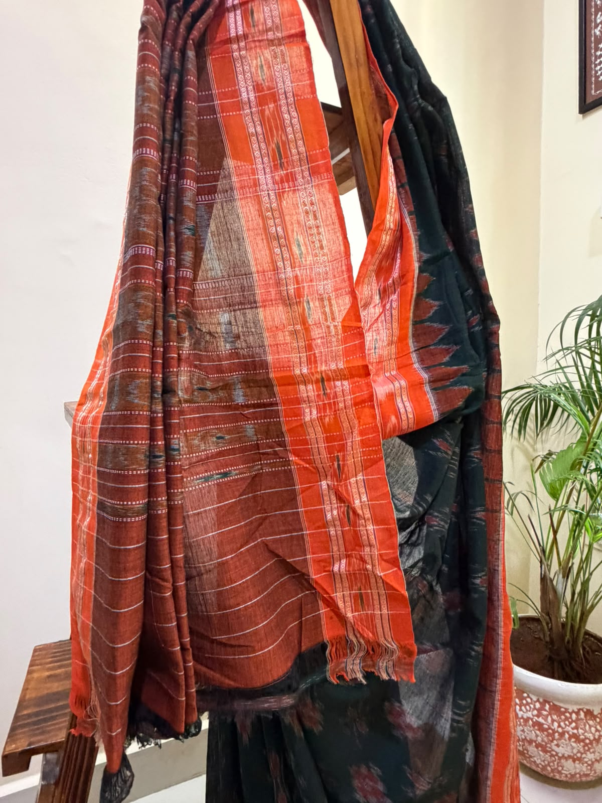 Sambhalpuri Multicolour Pure Cotton Handwoven Saree