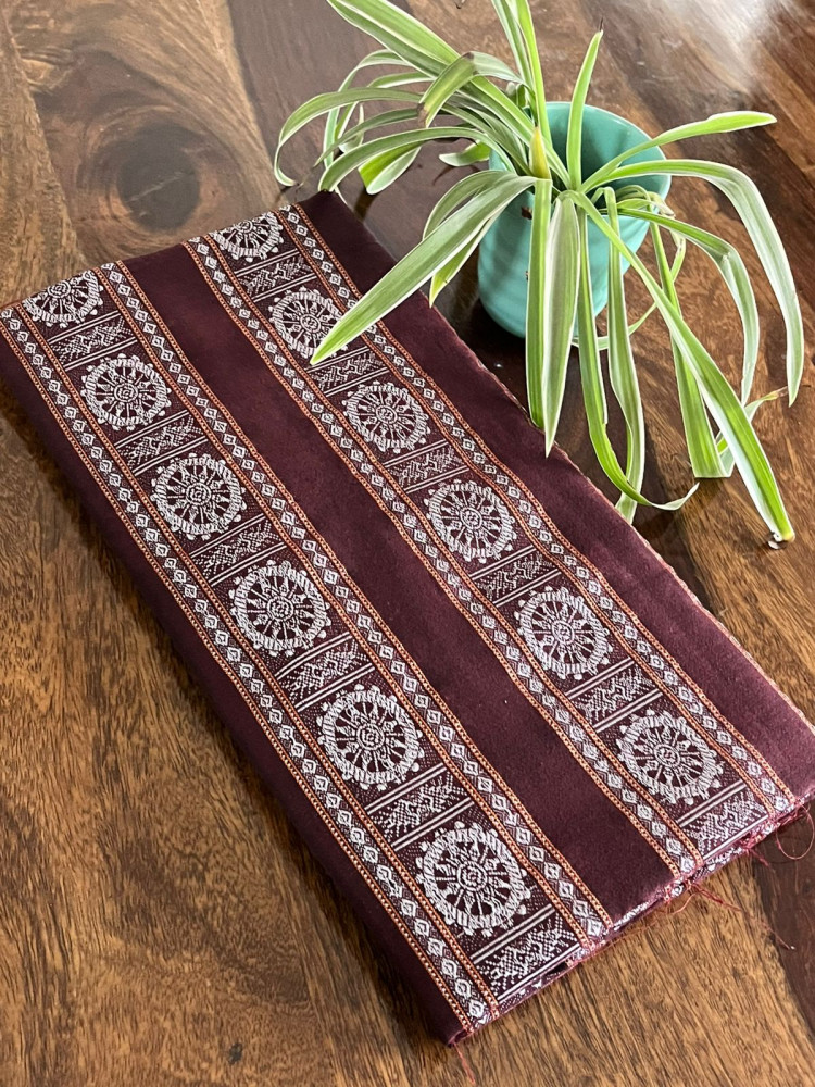 Image of Pure cotton Handwoven Sambhalpuri Kurta - Brown