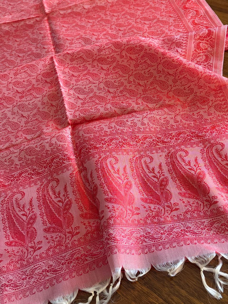 Soft Banarasi Pure Silk Festive Stole with Woven Motifs
