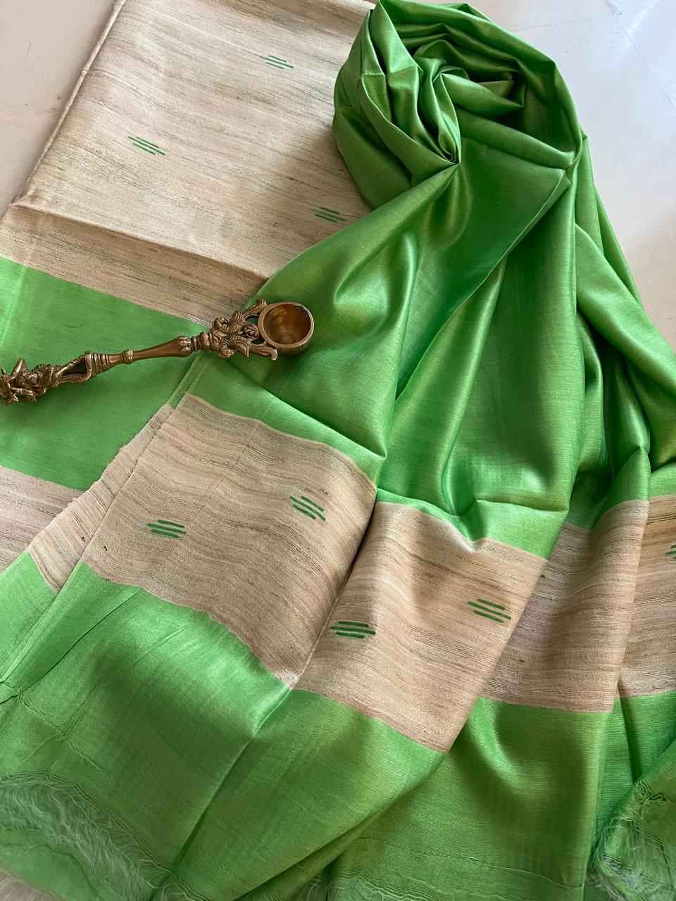 Pure Tussar Geecha Silk Handwoven Suits