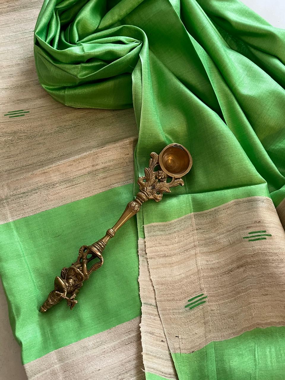 Pure Tussar Geecha Silk Handwoven Suits