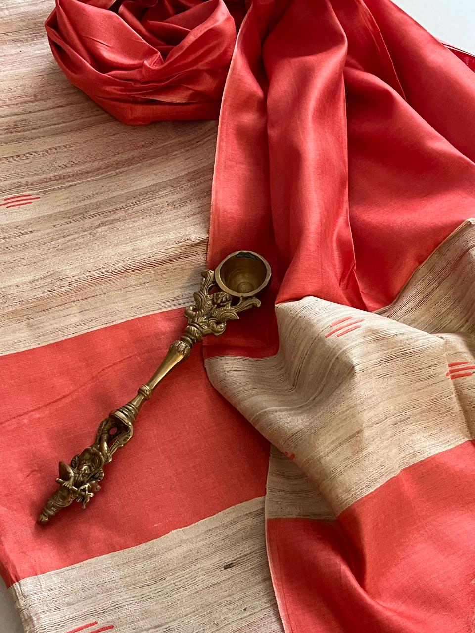 Pure Tussar Geecha Silk Handwoven Suits