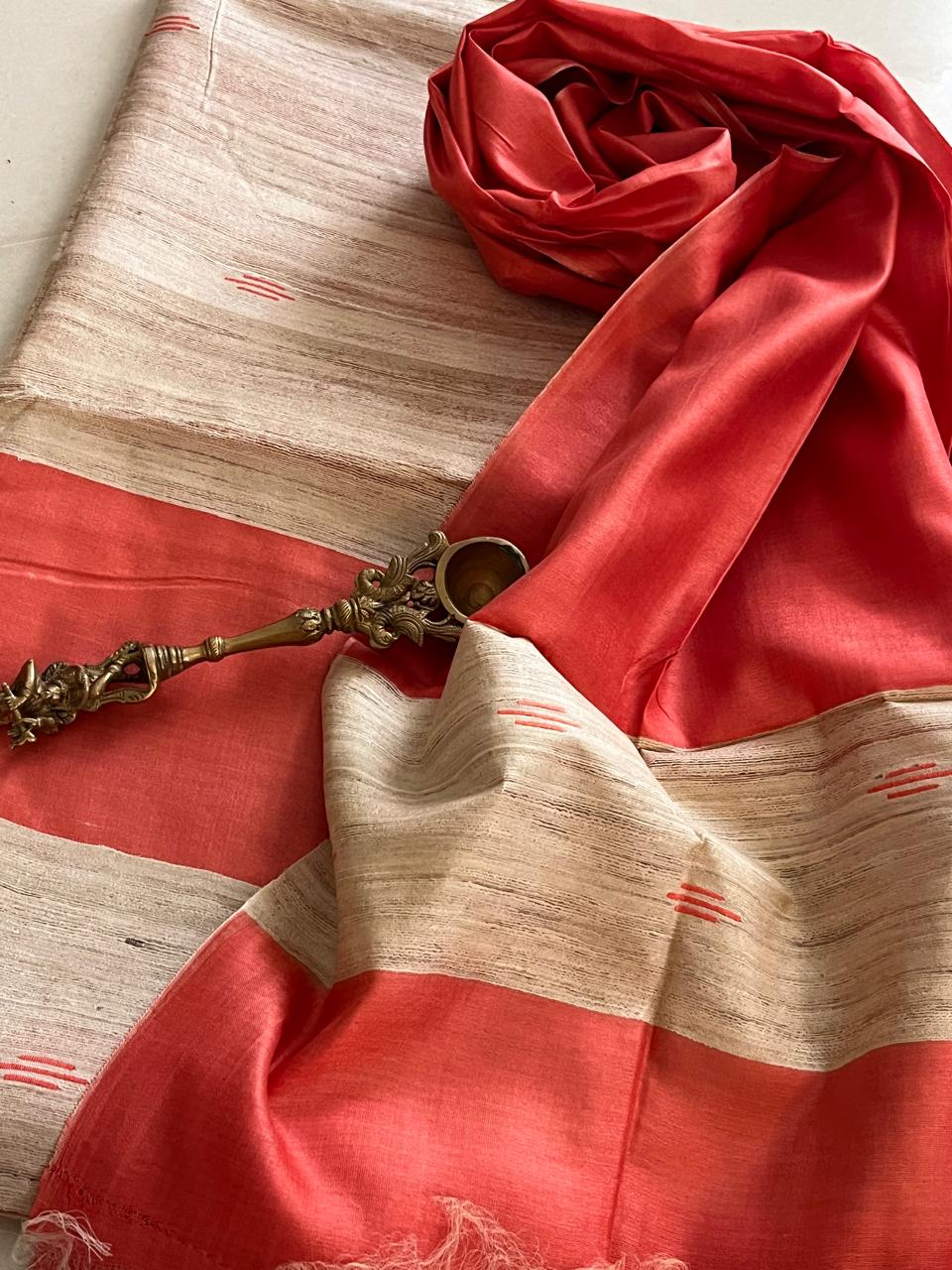 Pure Tussar Geecha Silk Handwoven Suits