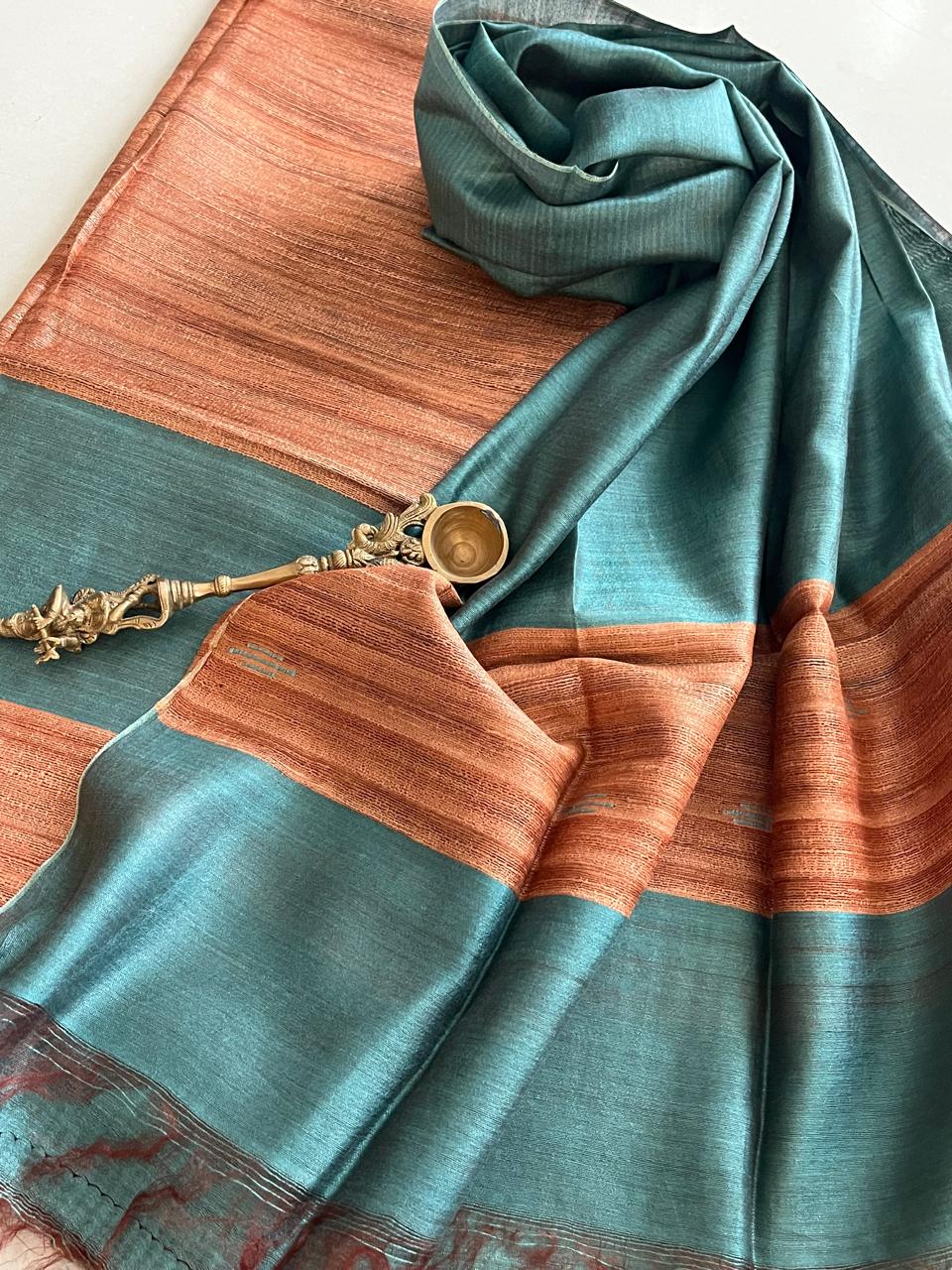 Pure Tussar Geecha Silk Handwoven Suits