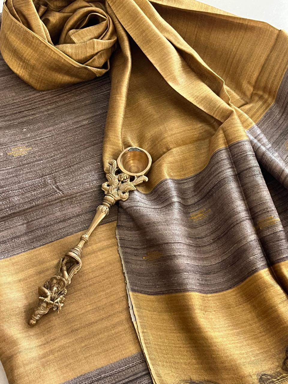 Pure Tussar Geecha Silk Handwoven Suits