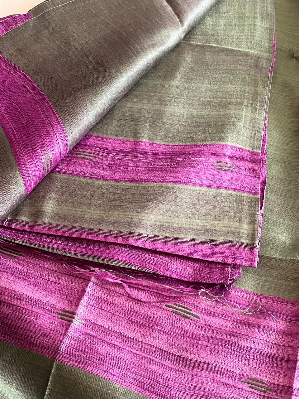 Pure Tussar Geecha Silk Handwoven Suits