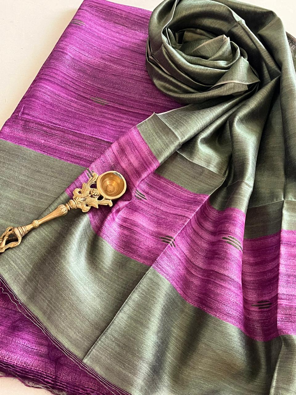 Pure Tussar Geecha Silk Handwoven Suits