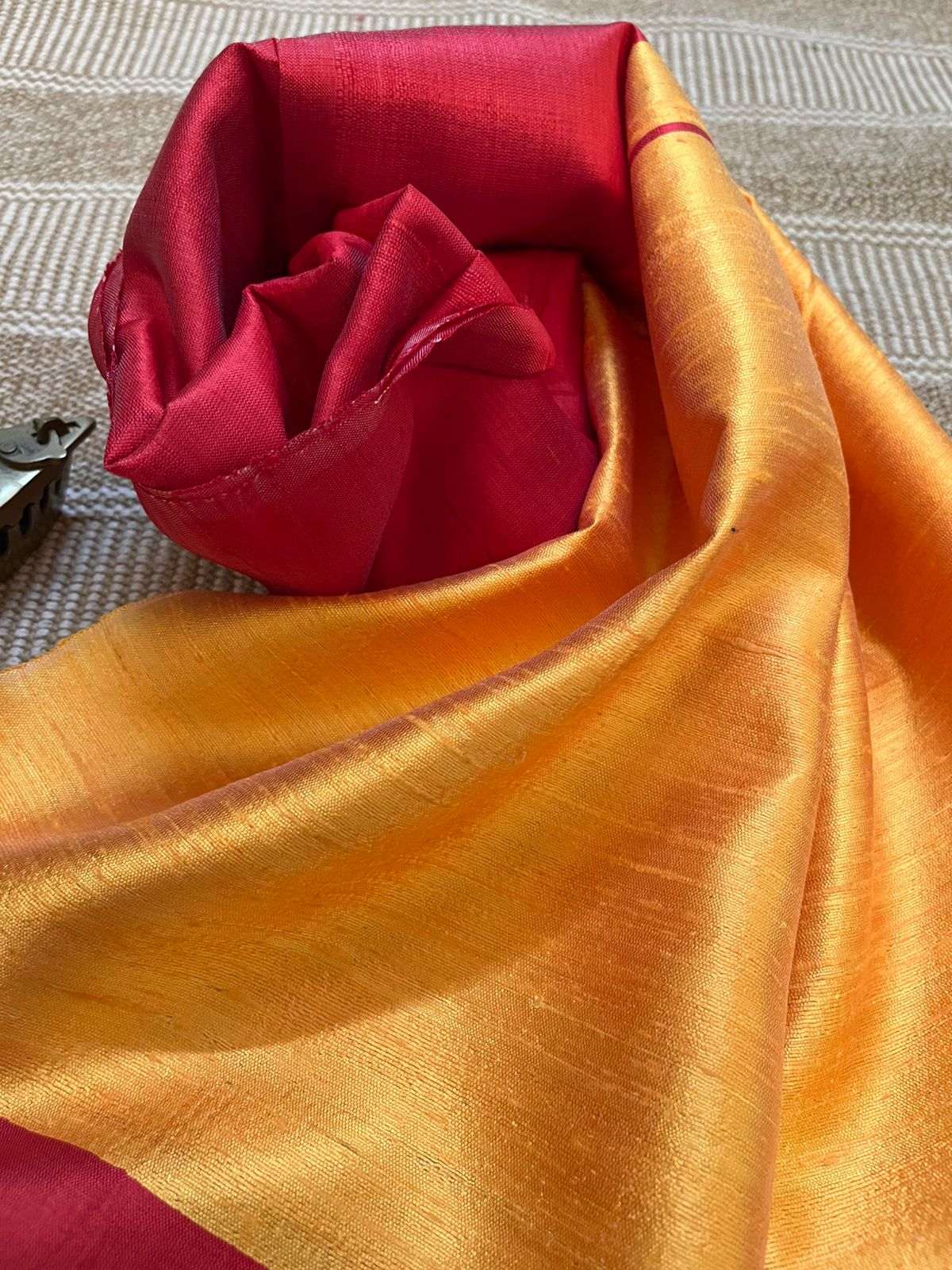 Vibrant pure Raw Silk Stole - Multicolour