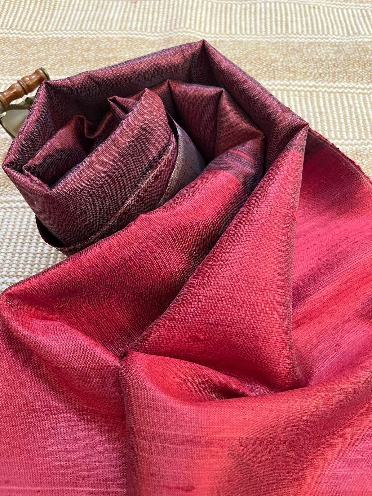 Vibrant pure Raw Silk Stole - Multicolour
