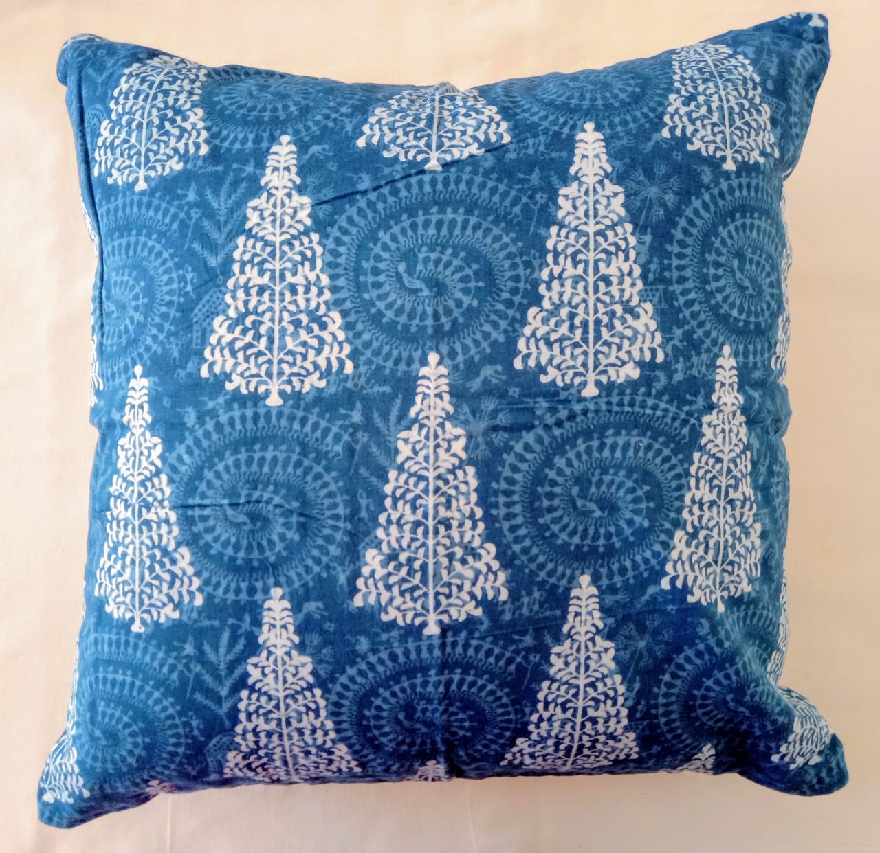 Indigo Hand Block Print Cushion Cover
